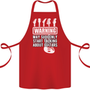 May Start Talking About Guitars Guitarist Cotton Apron 100% Organic Red