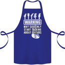 May Start Talking About Guitars Guitarist Cotton Apron 100% Organic Royal Blue
