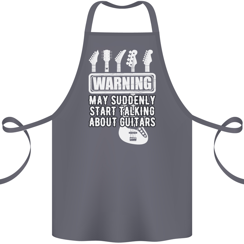May Start Talking About Guitars Guitarist Cotton Apron 100% Organic Steel