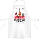 May Start Talking About Guitars Guitarist Cotton Apron 100% Organic White