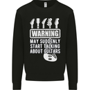 May Start Talking About Guitars Guitarist Kids Sweatshirt Jumper Black
