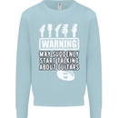 May Start Talking About Guitars Guitarist Kids Sweatshirt Jumper Light Blue