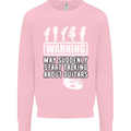 May Start Talking About Guitars Guitarist Kids Sweatshirt Jumper Light Pink
