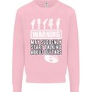 May Start Talking About Guitars Guitarist Kids Sweatshirt Jumper Light Pink