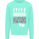 May Start Talking About Guitars Guitarist Kids Sweatshirt Jumper Peppermint