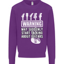 May Start Talking About Guitars Guitarist Kids Sweatshirt Jumper Purple