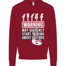 May Start Talking About Guitars Guitarist Kids Sweatshirt Jumper Red