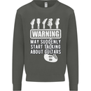 May Start Talking About Guitars Guitarist Kids Sweatshirt Jumper Storm Grey
