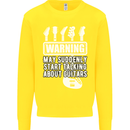 May Start Talking About Guitars Guitarist Kids Sweatshirt Jumper Yellow
