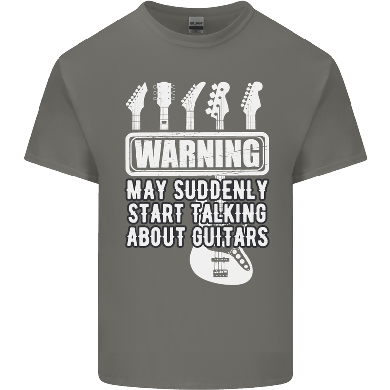 May Start Talking About Guitars Guitarist Kids T-Shirt Childrens Charcoal