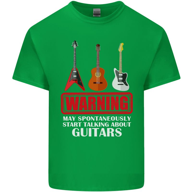 May Start Talking About Guitars Guitarist Kids T-Shirt Childrens Irish Green