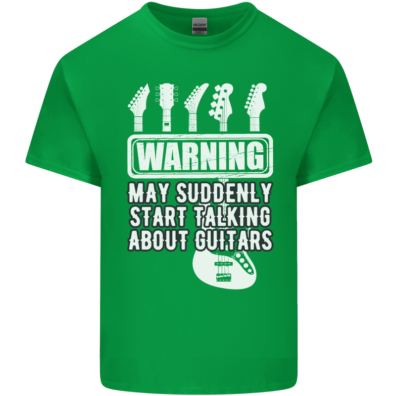 May Start Talking About Guitars Guitarist Kids T-Shirt Childrens Irish Green