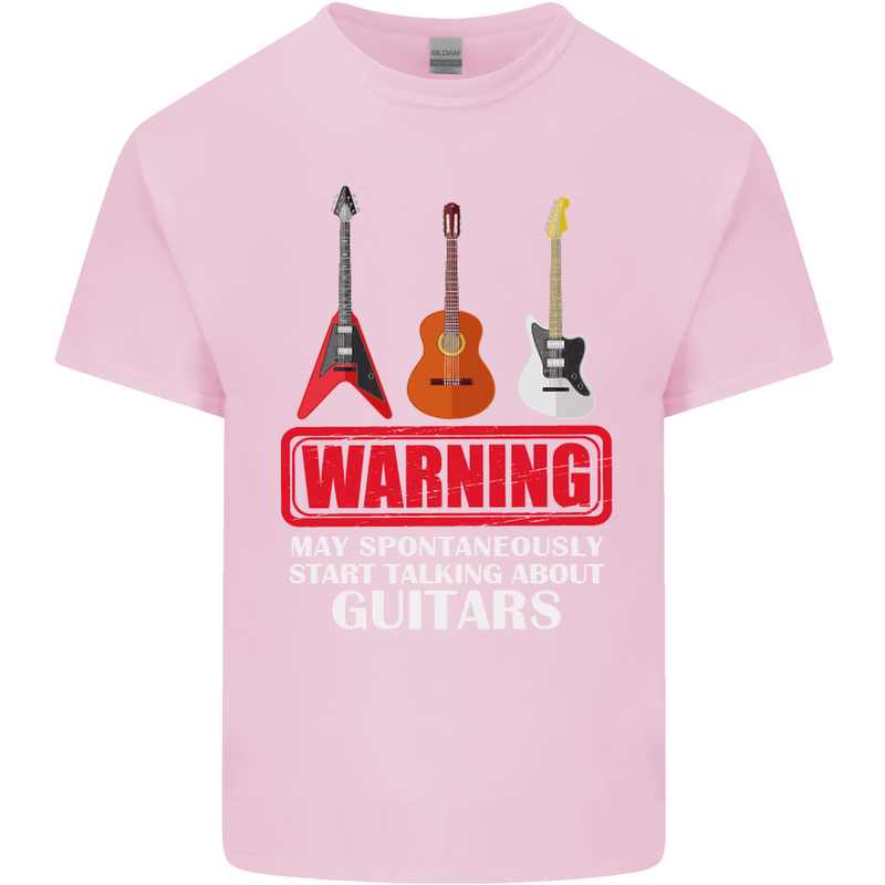 May Start Talking About Guitars Guitarist Kids T-Shirt Childrens Light Pink