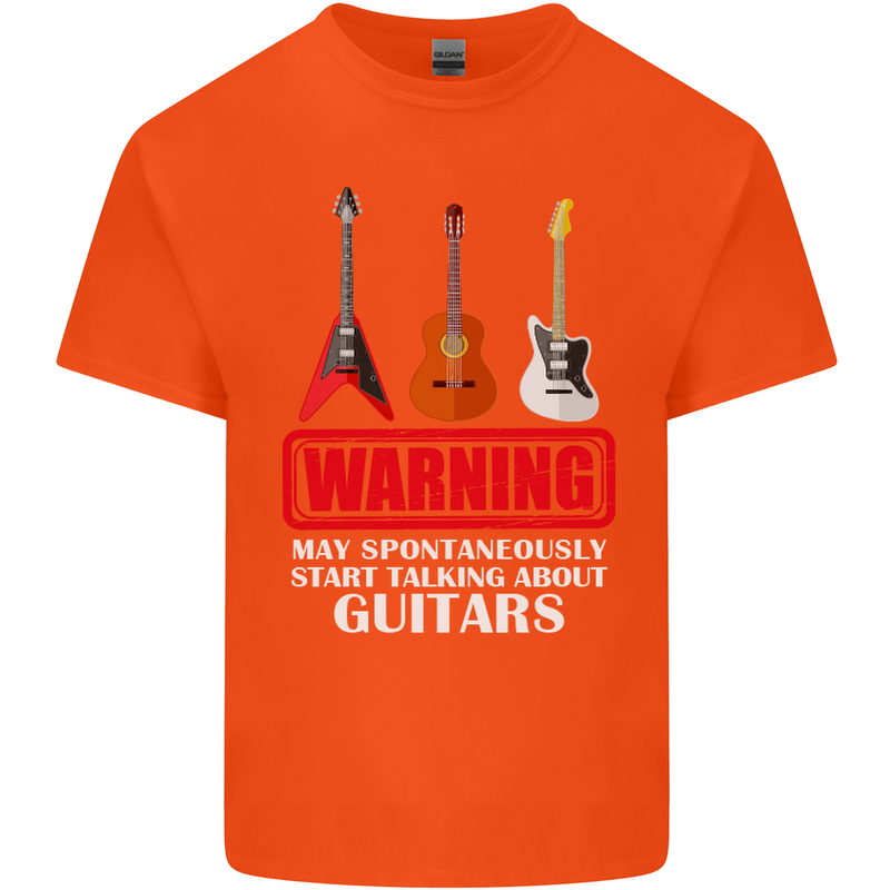 May Start Talking About Guitars Guitarist Kids T-Shirt Childrens Orange