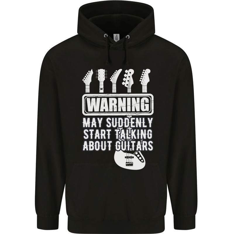 May Start Talking About Guitars Guitarist Mens 80% Cotton Hoodie Black