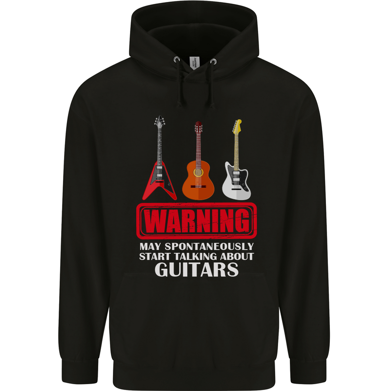 May Start Talking About Guitars Guitarist Mens 80% Cotton Hoodie Black