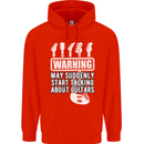 May Start Talking About Guitars Guitarist Mens 80% Cotton Hoodie Bright Red