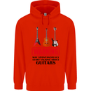 May Start Talking About Guitars Guitarist Mens 80% Cotton Hoodie Bright Red
