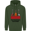 May Start Talking About Guitars Guitarist Mens 80% Cotton Hoodie Forest Green
