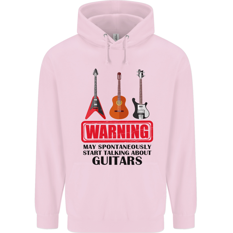 May Start Talking About Guitars Guitarist Mens 80% Cotton Hoodie Light Pink
