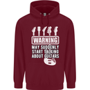 May Start Talking About Guitars Guitarist Mens 80% Cotton Hoodie Maroon