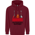 May Start Talking About Guitars Guitarist Mens 80% Cotton Hoodie Maroon