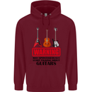 May Start Talking About Guitars Guitarist Mens 80% Cotton Hoodie Maroon