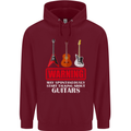 May Start Talking About Guitars Guitarist Mens 80% Cotton Hoodie Maroon