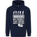 May Start Talking About Guitars Guitarist Mens 80% Cotton Hoodie Navy Blue