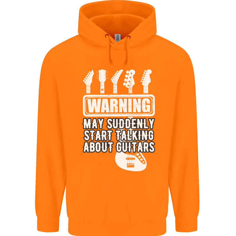 May Start Talking About Guitars Guitarist Mens 80% Cotton Hoodie Orange