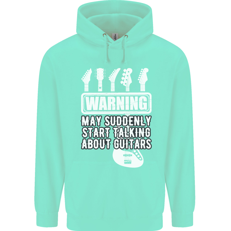 May Start Talking About Guitars Guitarist Mens 80% Cotton Hoodie Peppermint