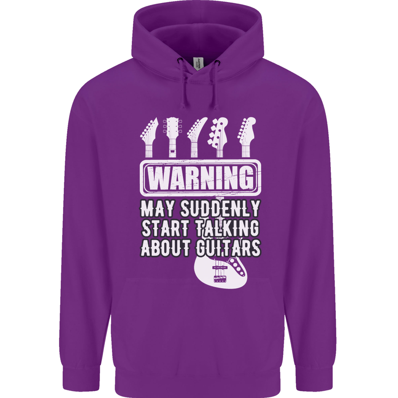 May Start Talking About Guitars Guitarist Mens 80% Cotton Hoodie Purple