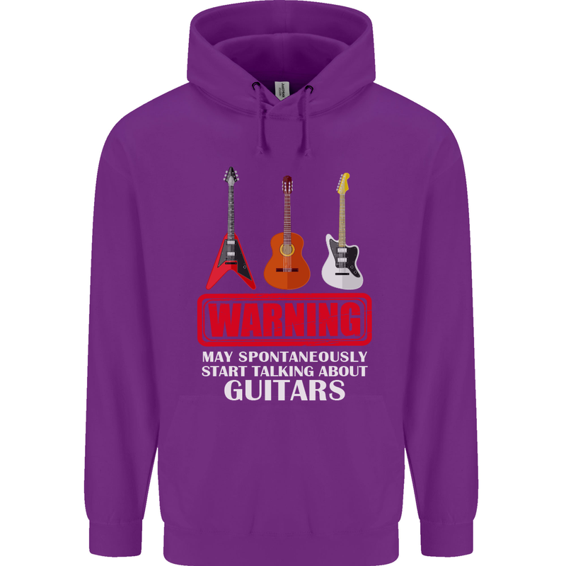 May Start Talking About Guitars Guitarist Mens 80% Cotton Hoodie Purple