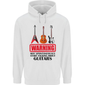 May Start Talking About Guitars Guitarist Mens 80% Cotton Hoodie White