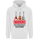 May Start Talking About Guitars Guitarist Mens 80% Cotton Hoodie White