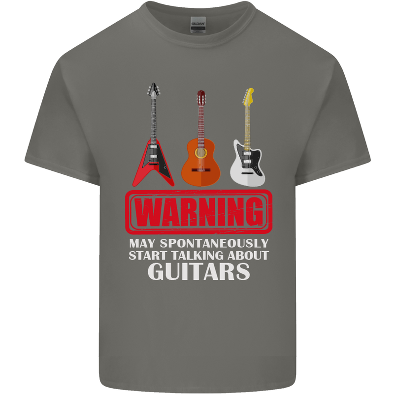 May Start Talking About Guitars Guitarist Mens Cotton T-Shirt Tee Top Charcoal