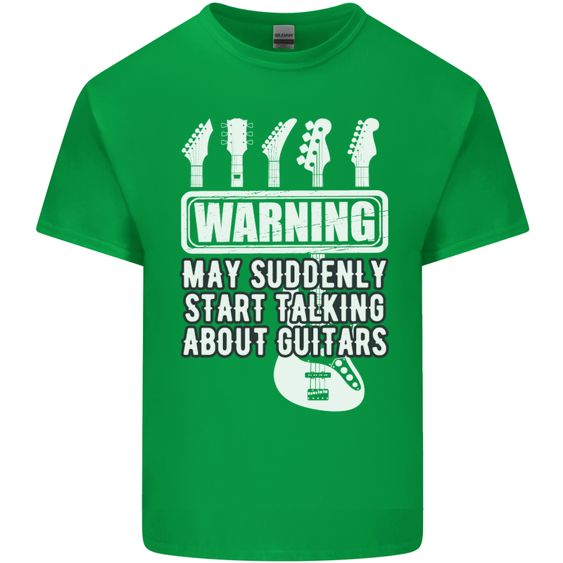 May Start Talking About Guitars Guitarist Mens Cotton T-Shirt Tee Top Irish Green