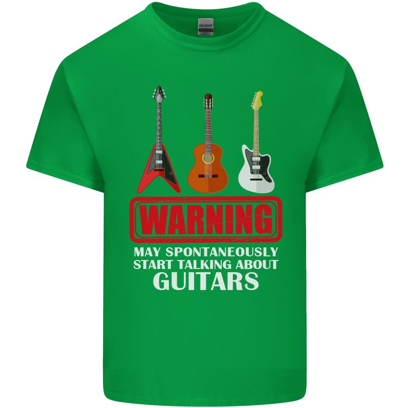 May Start Talking About Guitars Guitarist Mens Cotton T-Shirt Tee Top Irish Green