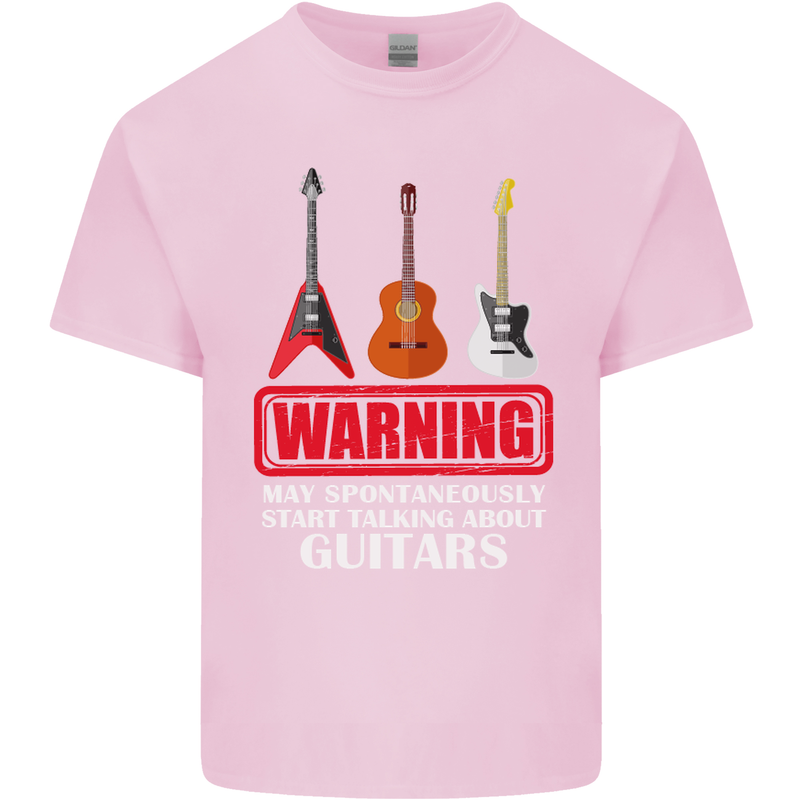 May Start Talking About Guitars Guitarist Mens Cotton T-Shirt Tee Top Light Pink