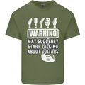 May Start Talking About Guitars Guitarist Mens Cotton T-Shirt Tee Top Military Green