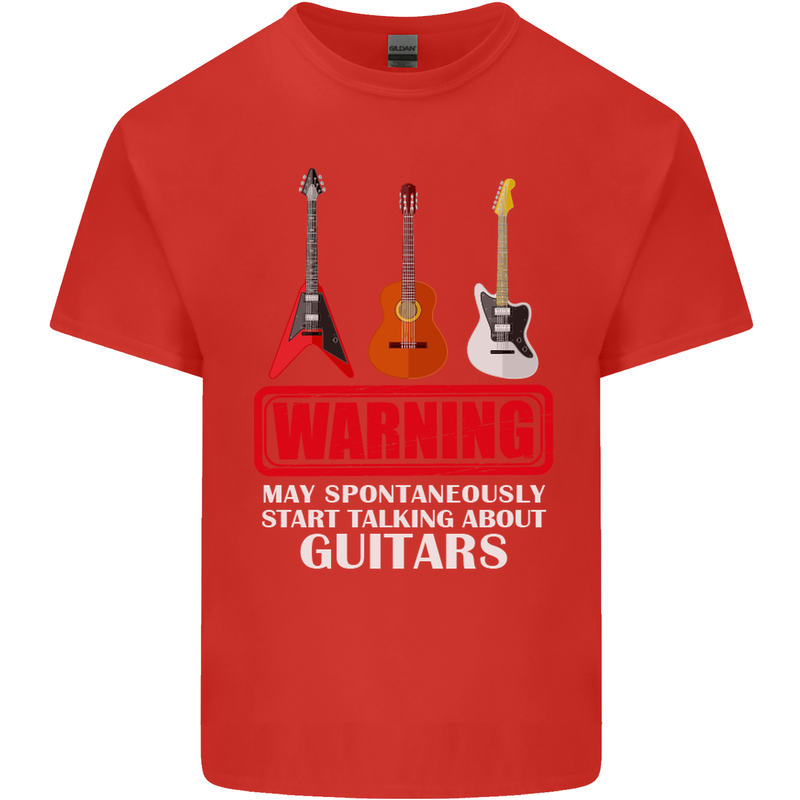 May Start Talking About Guitars Guitarist Mens Cotton T-Shirt Tee Top Red