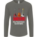 May Start Talking About Guitars Guitarist Mens Long Sleeve T-Shirt Charcoal