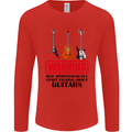 May Start Talking About Guitars Guitarist Mens Long Sleeve T-Shirt Red