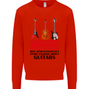 May Start Talking About Guitars Guitarist Mens Sweatshirt Jumper Bright Red