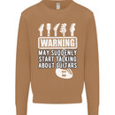 May Start Talking About Guitars Guitarist Mens Sweatshirt Jumper Caramel Latte