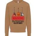 May Start Talking About Guitars Guitarist Mens Sweatshirt Jumper Caramel Latte