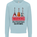 May Start Talking About Guitars Guitarist Mens Sweatshirt Jumper Light Blue