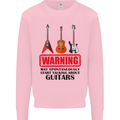 May Start Talking About Guitars Guitarist Mens Sweatshirt Jumper Light Pink