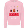 May Start Talking About Guitars Guitarist Mens Sweatshirt Jumper Light Pink