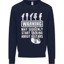 May Start Talking About Guitars Guitarist Mens Sweatshirt Jumper Navy Blue